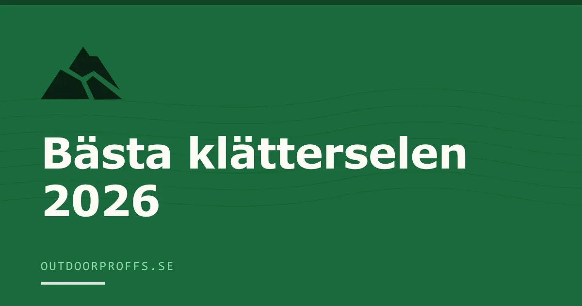 Omslagsbild från Outdoorproffsets köpguide till klättersele