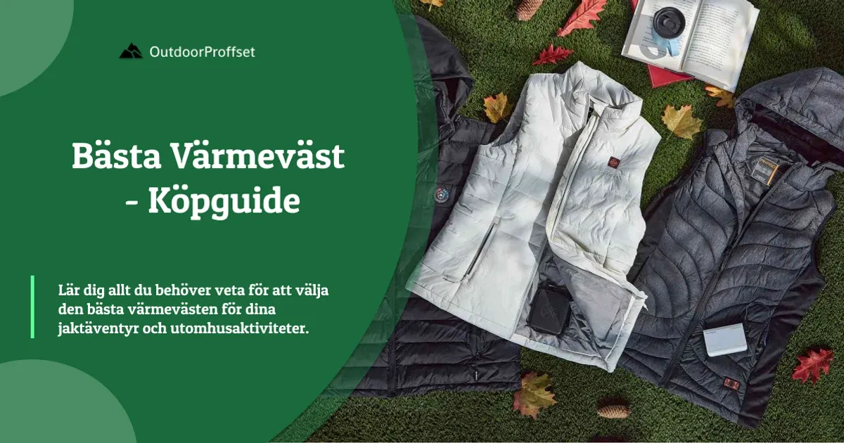 Ljusa och mörka värmevästar med batteripaket i gräs