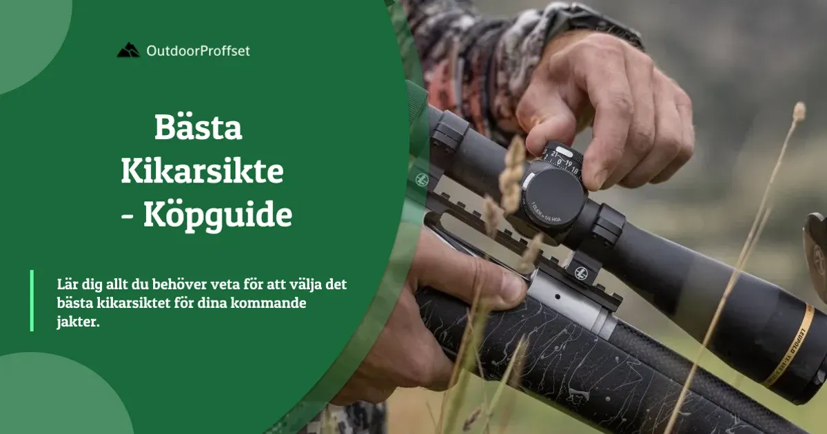 Jägare justerar kikarsikte monterat på jaktgevär