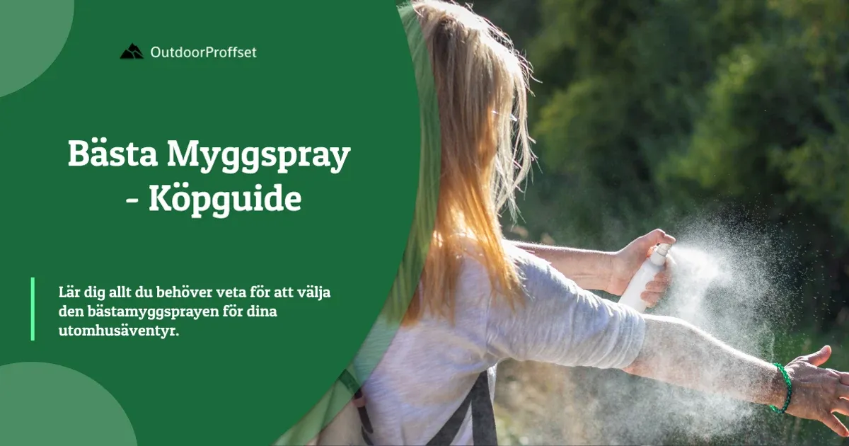 Kvinna sprayar myggmedel på armen utomhus