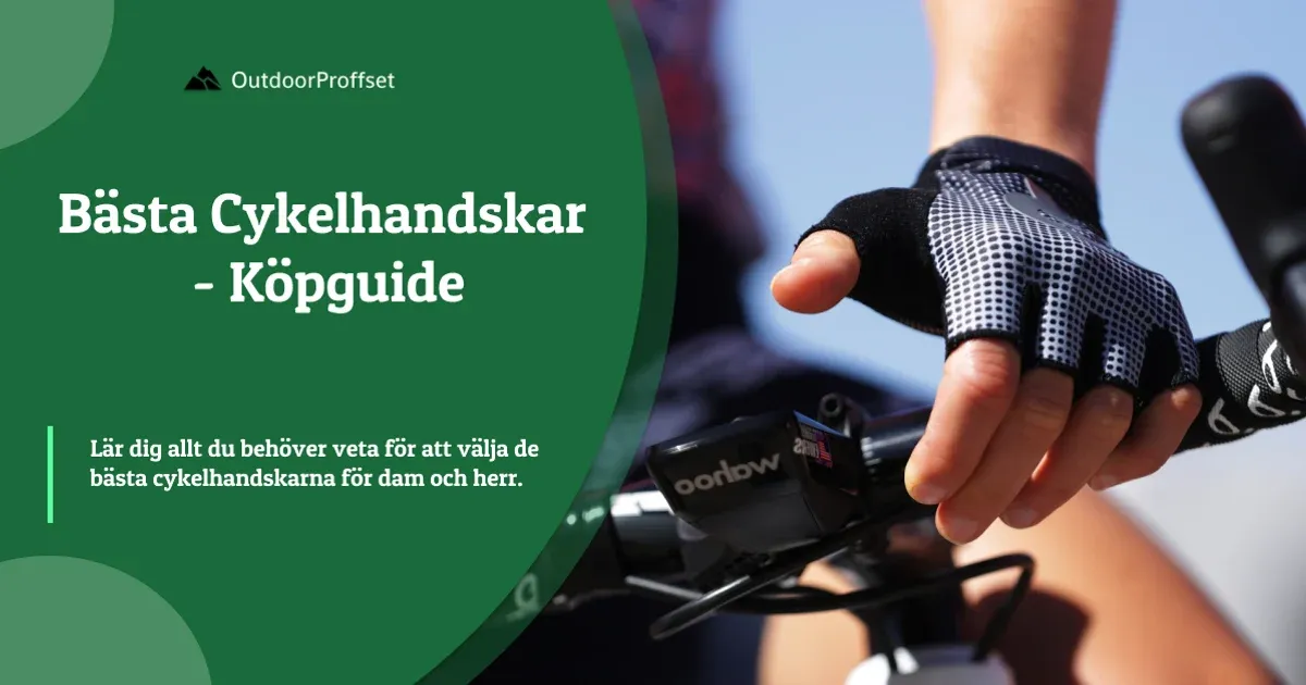 Hand i fingerlös cykelhandske på styre