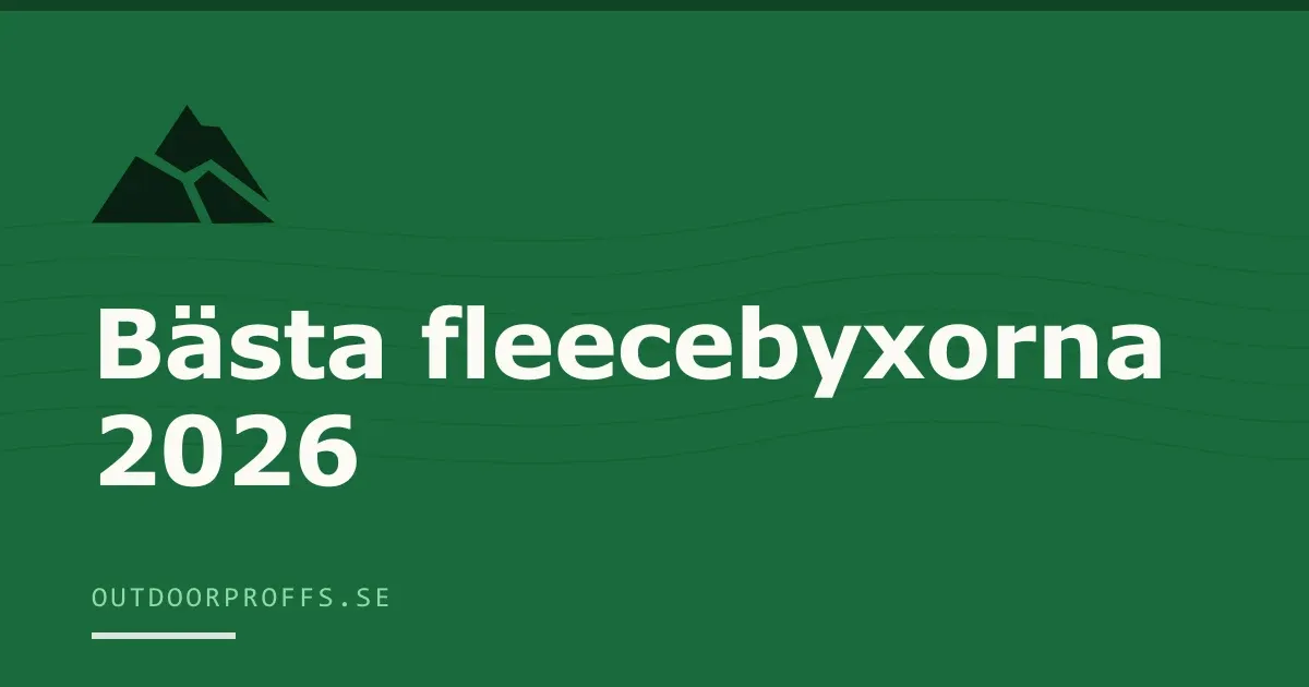 Omslagsbild från Outdoorproffsets köpguide till fleecebyxor