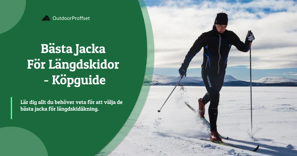 Man i svart längdskidjacka åker skidor på is