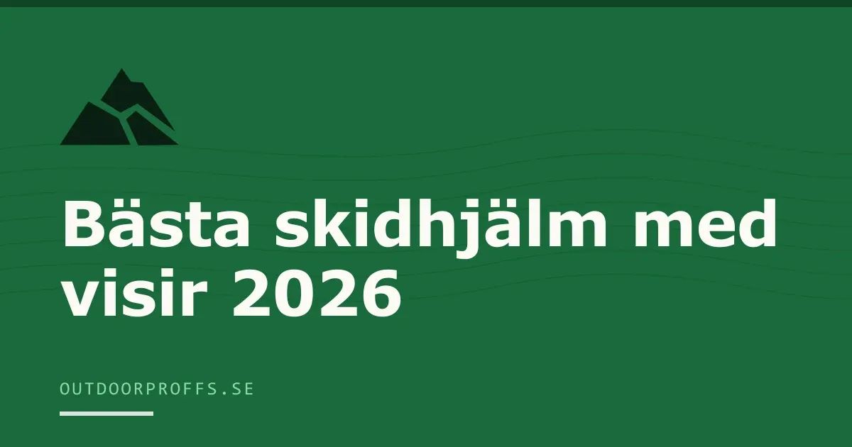 Omslagsbild från Outdoorproffsets köpguide till skidhjälm med visir