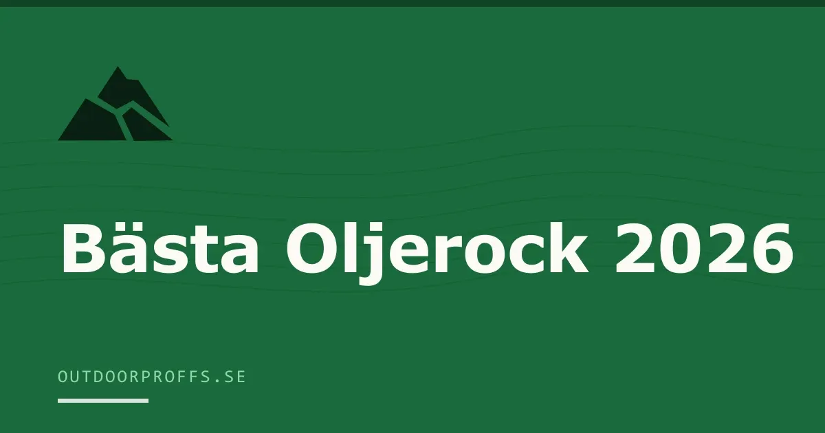 Omslagsbild från Outdoorproffsets köpguide till oljerockar
