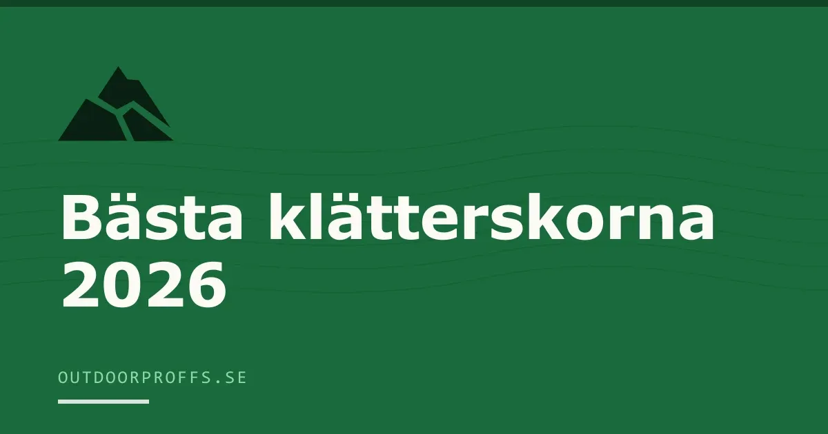 Omslagsbild från Outdoorproffsets köpguide till klätterskor
