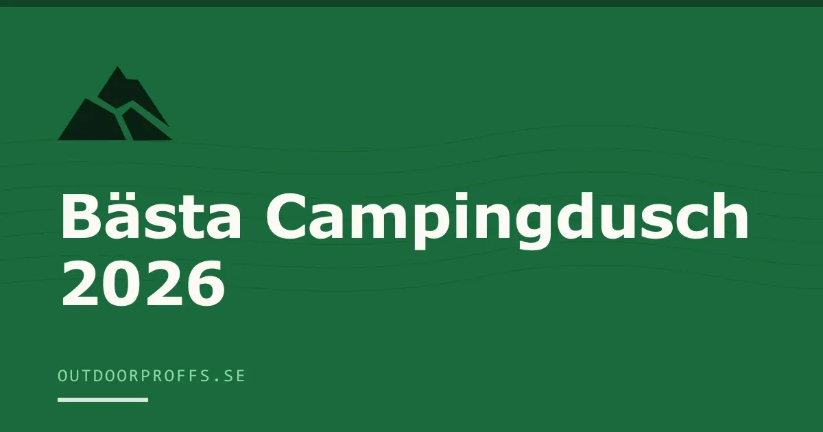 Omslagsbild från Outdoorproffsets köpguide till campingdusch