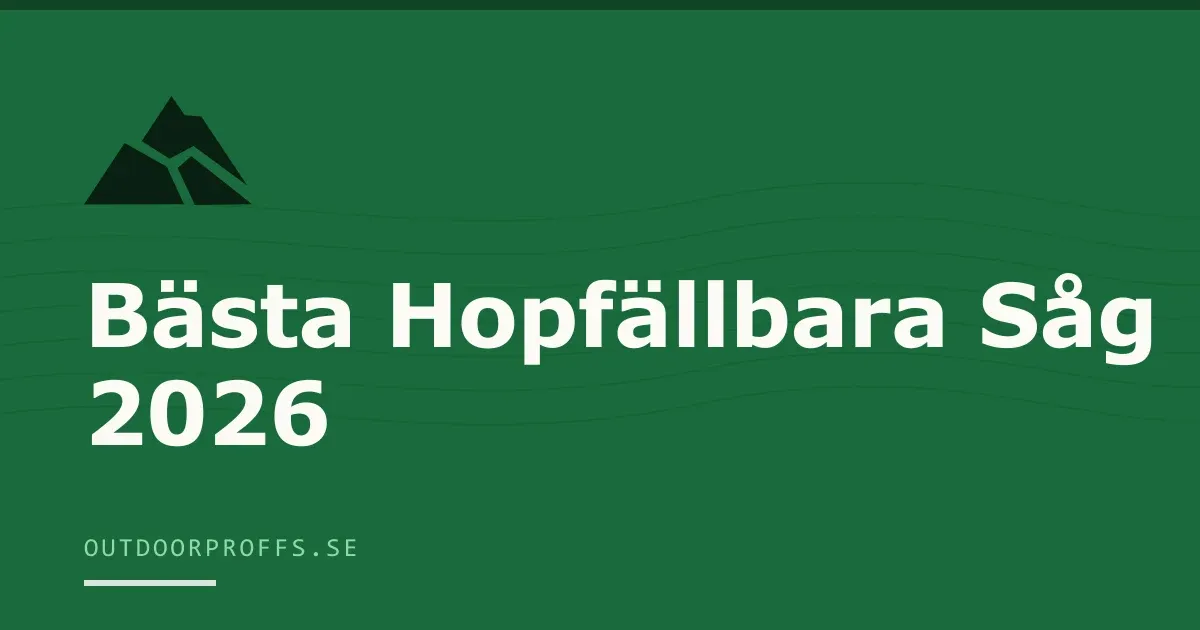 Omslagsbild från Outdoorproffsets köpguide till hopfällbar såg