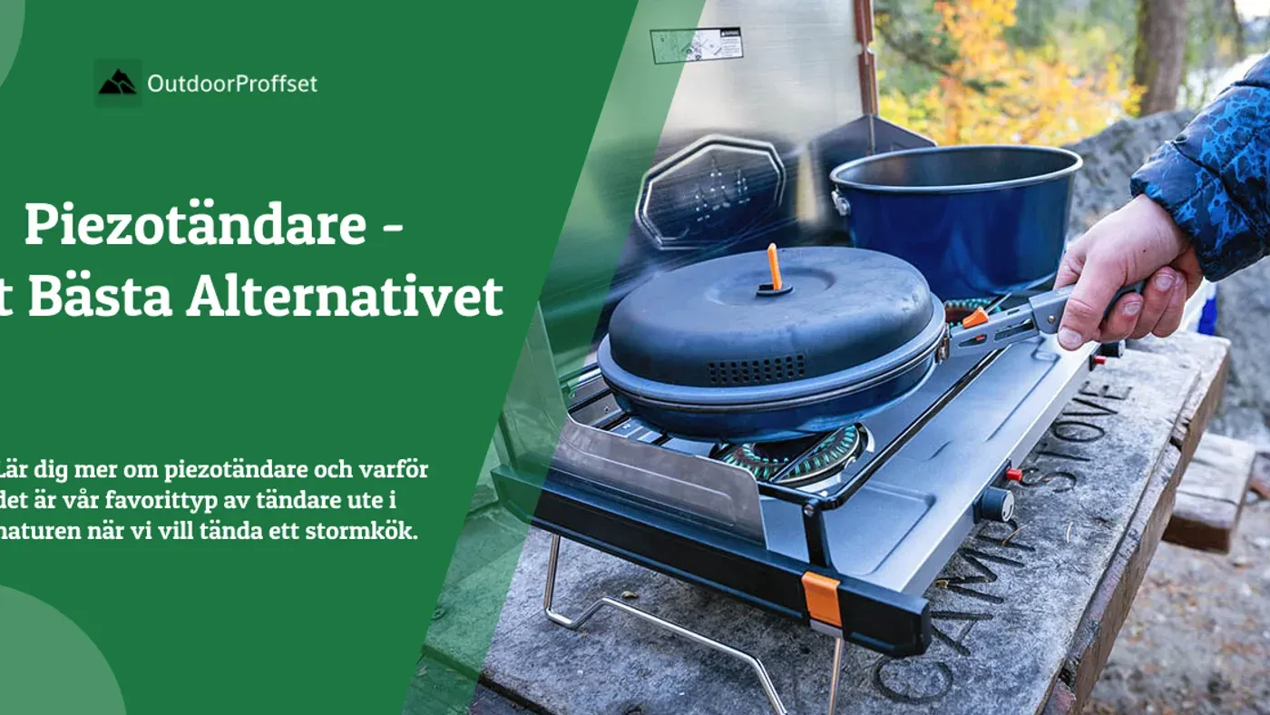 Piezotändare monterad på ett stormkök utomhus