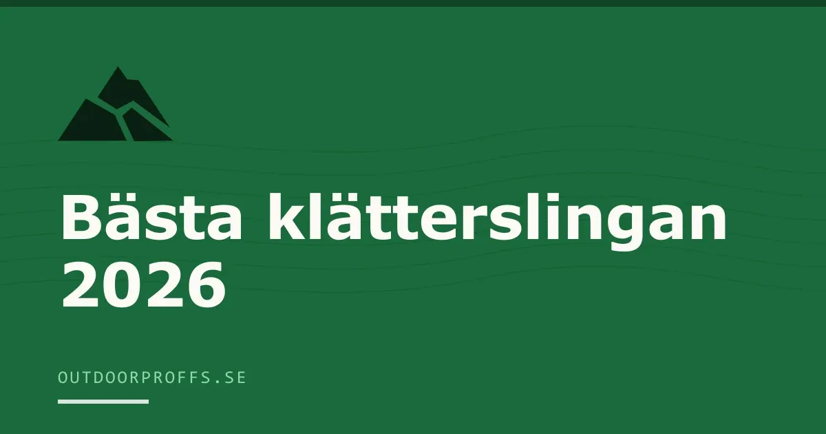 Omslagsbild från Outdoorproffsets köpguide till klätterslingor