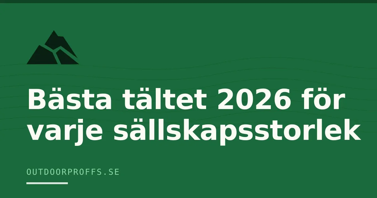Illustrerat omslag för Outdoorproffsets guide till tält