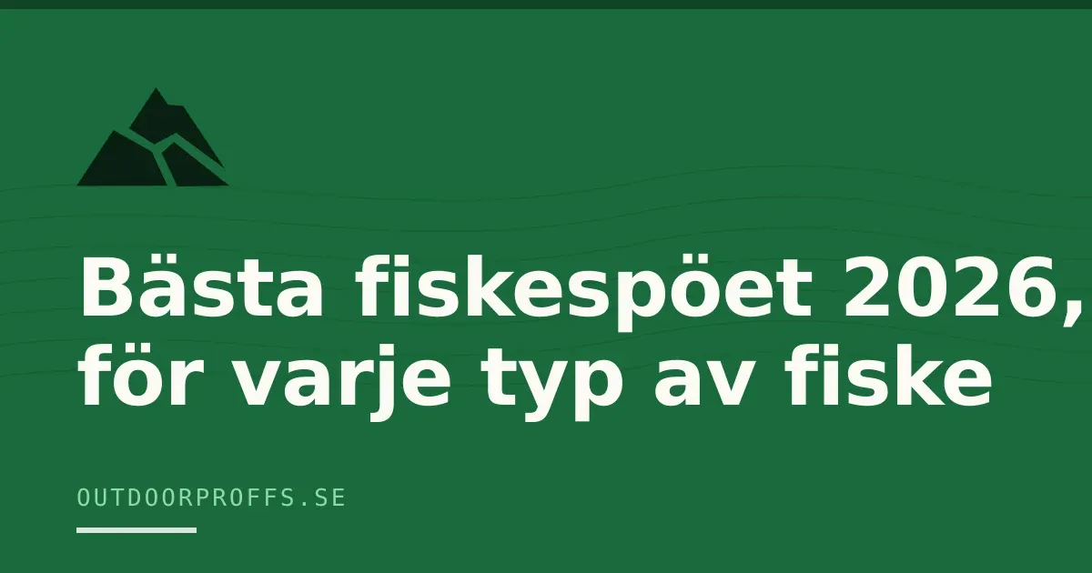 Illustrerat omslag för Outdoorproffsets guide till fiskespö