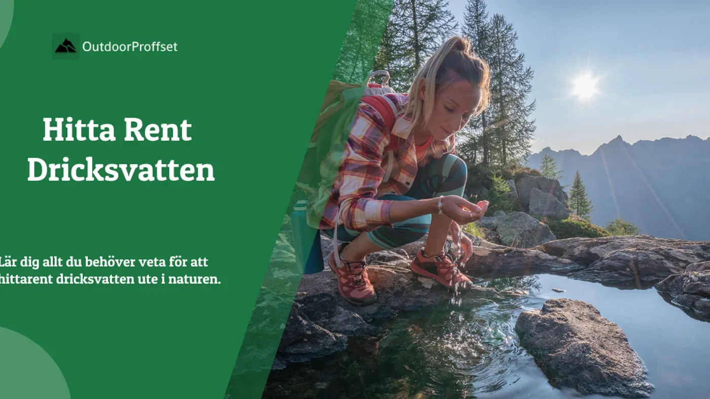Klart vattendrag som rinner fram i naturen, en möjlig vattenkälla för vandrare