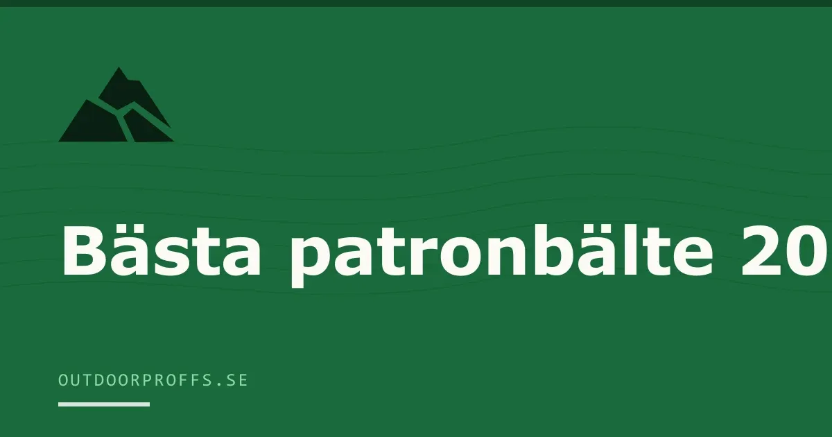 Omslagsbild från Outdoorproffsets köpguide till patronbälten