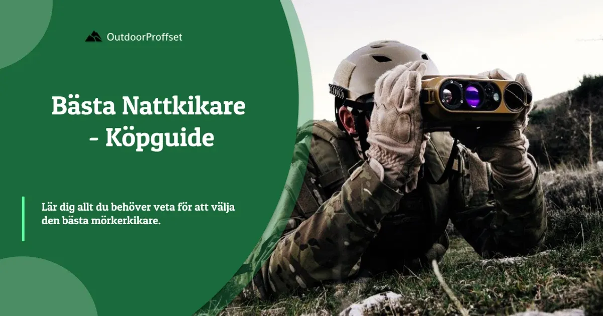 Soldat med hjälm siktar med grön mörkerkikare liggande i gräs