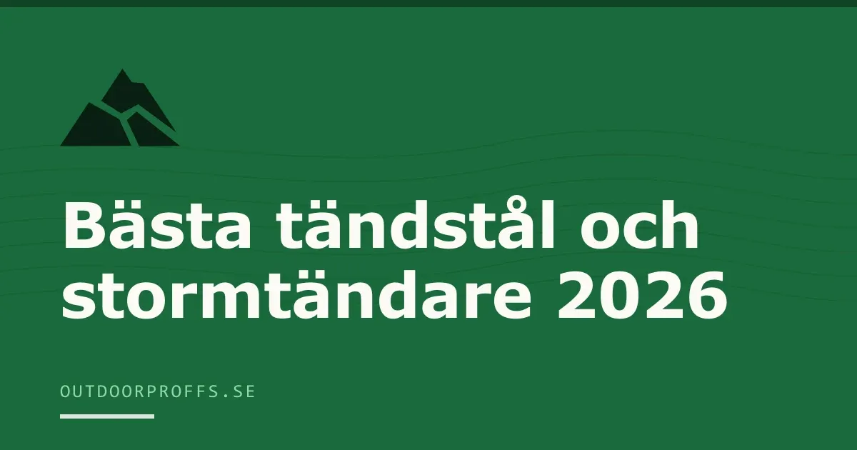 Omslagsbild från Outdoorproffsets köpguide till tändstål och stormtändare