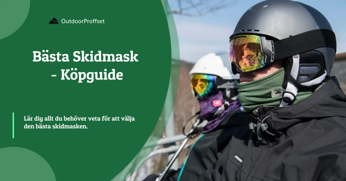 Två skidåkare i skidmask och hjälm i skidlift