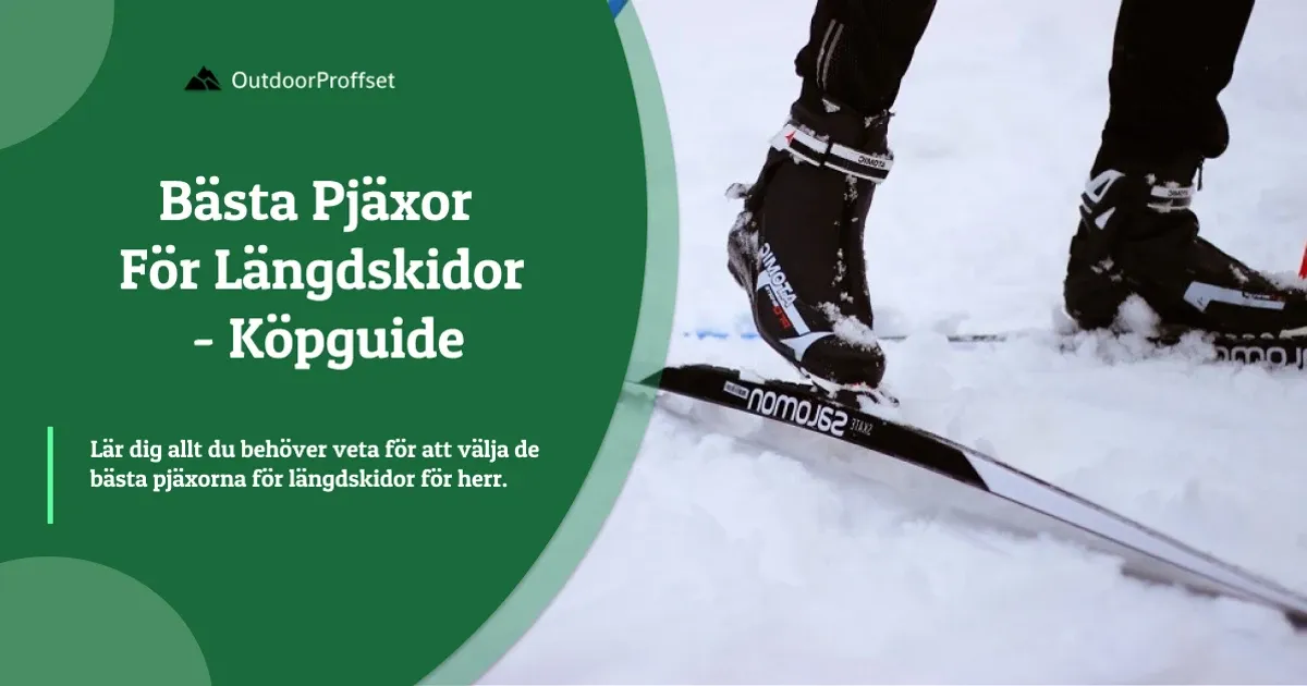 Svarta längdskidpjäxor på Salomonskidor i spår