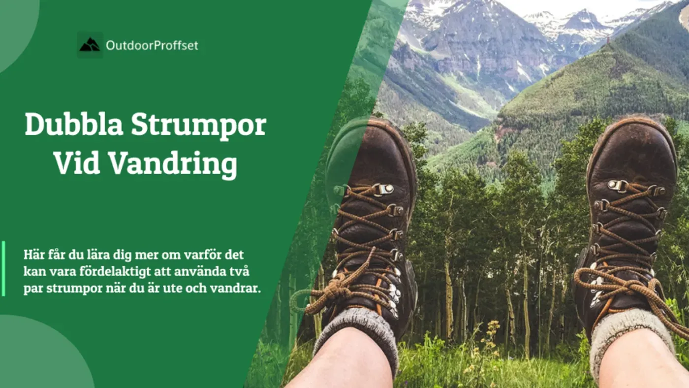 Vandrare tar en paus på stig med kängor och strumpor synliga