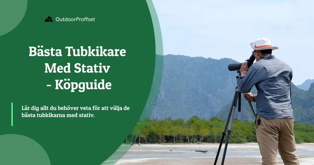 Person fotograferar med tubkikare på stativ vid strand
