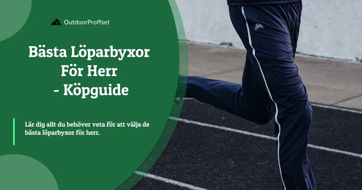 Man i mörkblå löparbyxor springer på friidrottsbana