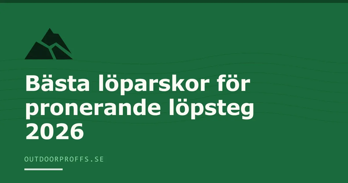 Omslagsbild från Outdoorproffsets köpguide till löparskor för pronerande löpsteg