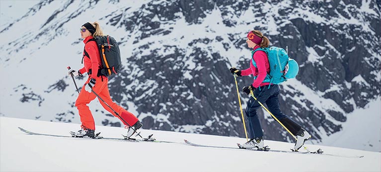 bergsbestigning skidåkning lavinryggsäck